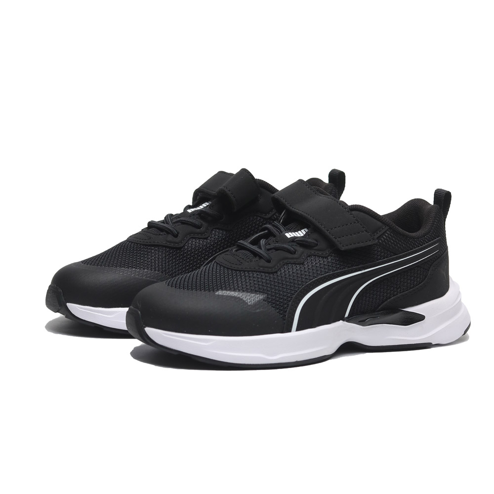 PUMA 童鞋 PWR RUNNER AC+ PS 黑白 慢跑鞋 中童 37819703