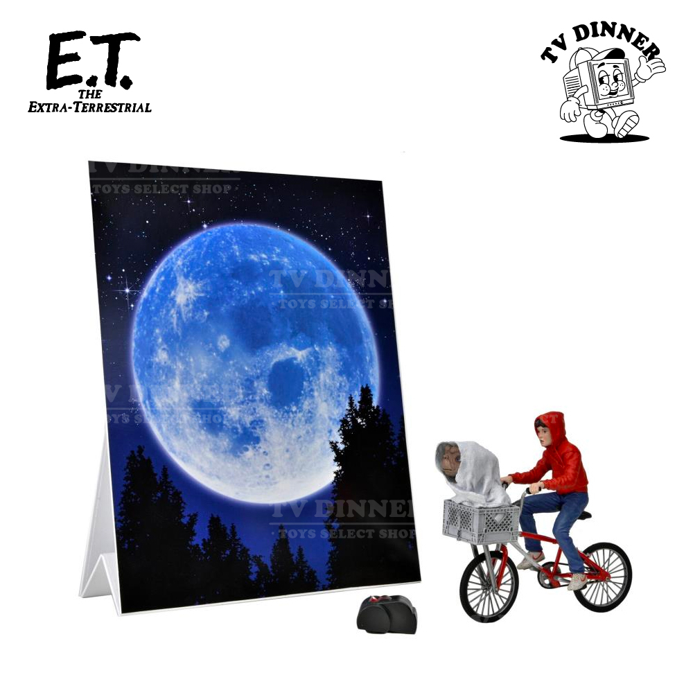 【預購】NECA E.T.外星人 40週年 Elliot &amp; E.T. on Bicycle 7吋可動人偶套組