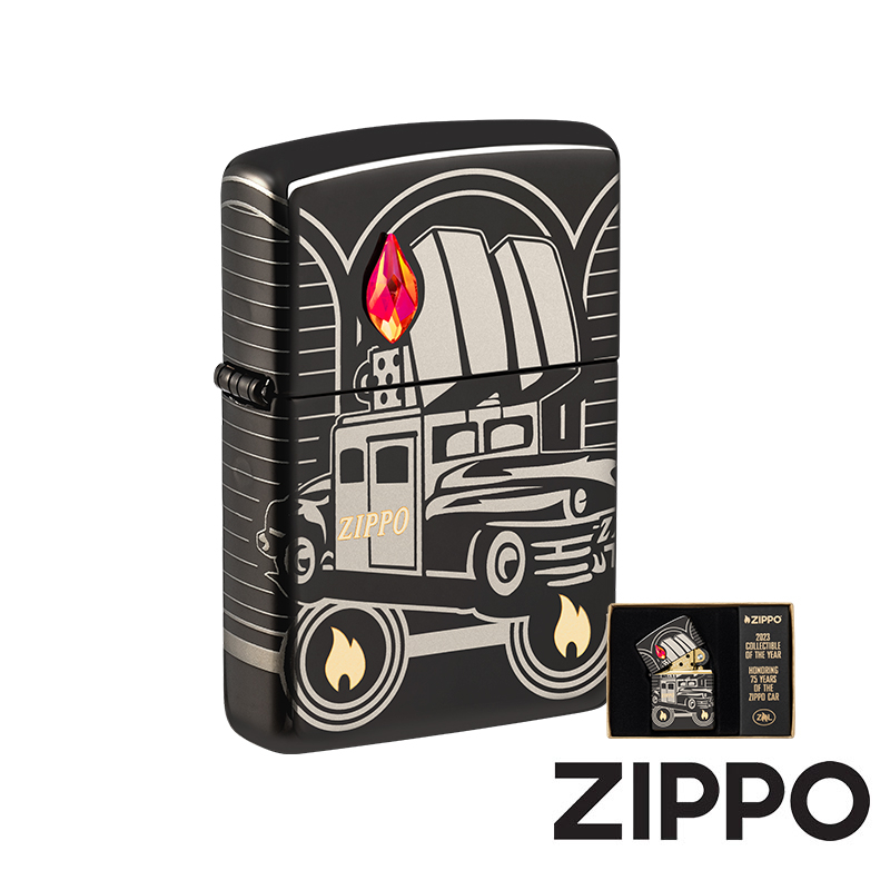 ZIPPO 2023年度亞洲限定收藏款-Zippo汽車75週年防風打火機  美國設計 官方正版 48692