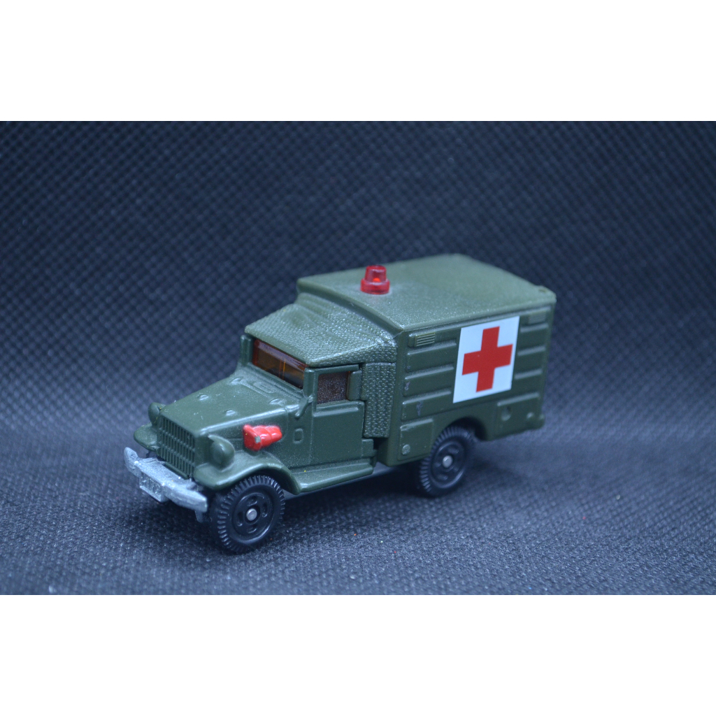 【T'Toyz】 Tomica 緊急車館 自衛隊 急救隊 Toyota HQ15V 軍綠色 二手 無盒 附膠盒 中國製