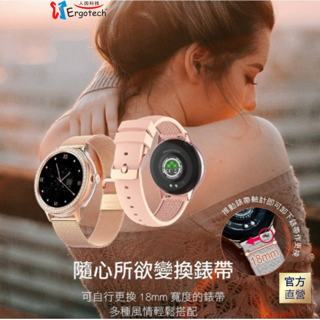 【台灣人因科技】人因科技 原廠錶帶 MWB256 錶帶 手環 表帶 手錶 充電線 保護貼 配件