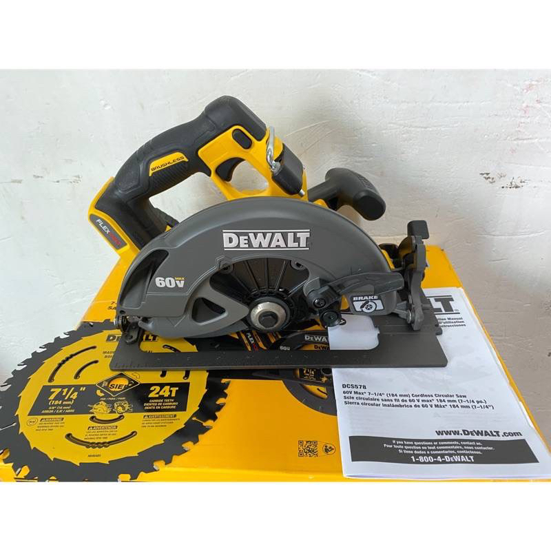 全新❄️得偉❄️DeWALT 原廠水貨DCS578 60V 無刷7-1/4”木頭圓鋸機