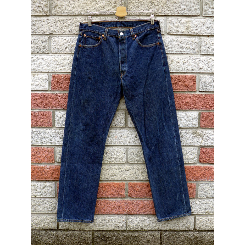 levis 501 二手牛仔褲-正品 經典 美國製 Vintage -(levis 501-0135)-W34 L32