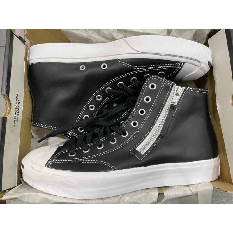 Converse Jack Purcell Zip Hi黑色側開拉鍊 懶人鞋