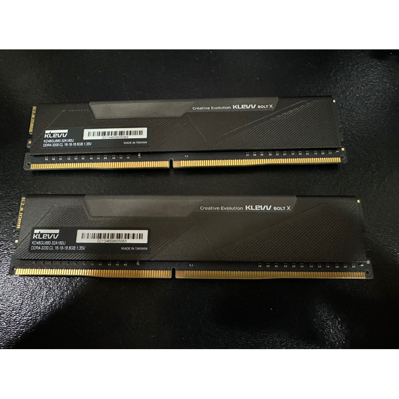 二手桌上型KLEVV(科賦)DDR4-3200 16g(8g*2) CL 16-18-18 1.35V