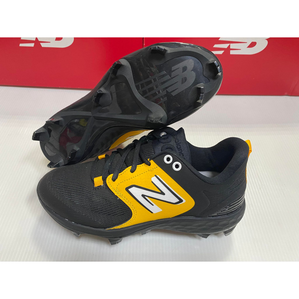 2023 New Balance NB 2E寬楦 棒壘球膠釘鞋 PL3000Y6 黑黃白