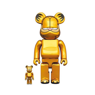 BLS • BE@RBRICK 400%+100% 電鍍 加菲貓 GARFIELD GOLD CHROME 庫柏力克熊
