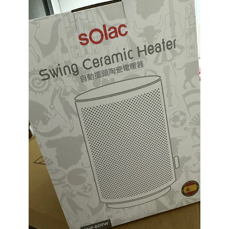 保固【公司貨】Solac SNP-B09 自動擺頭陶瓷電暖器 西班牙品牌 防倒 防過熱 斷電 保護裝置 外殼防燃