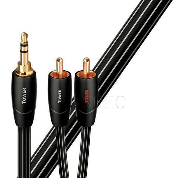 美國 AudioQuest Tower 固體長結晶銅 LGC 3.5mm-RCA 訊號線 公司貨