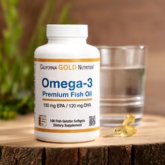 California Gold Nutrition Omega-3 優質魚油 (180EPA/120DHA，100膠囊)