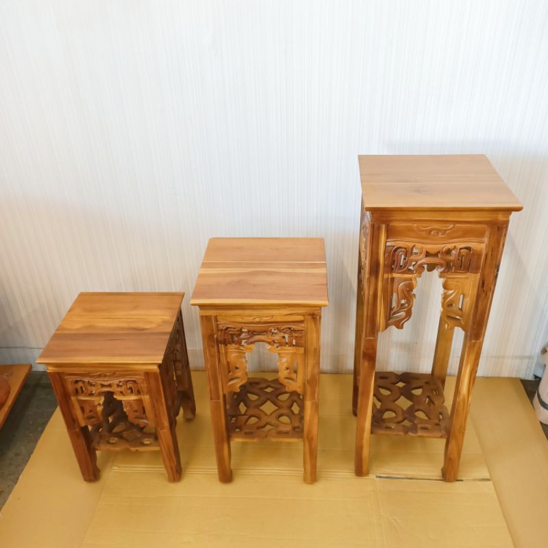 柚木花台椅子花架展示架板凳聚寶瓶晶洞擺飾架 木雕藝品架