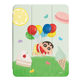 【TOYSELECT】蠟筆小新甜點遊樂園iPad三折保護殼