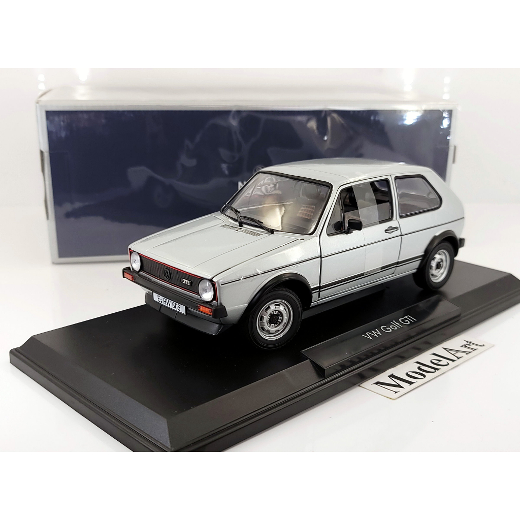 【模型車藝】1/18 Norev Volkswagen VW Golf GTi Mk1 1976銀灰 狗夫【合金全開】