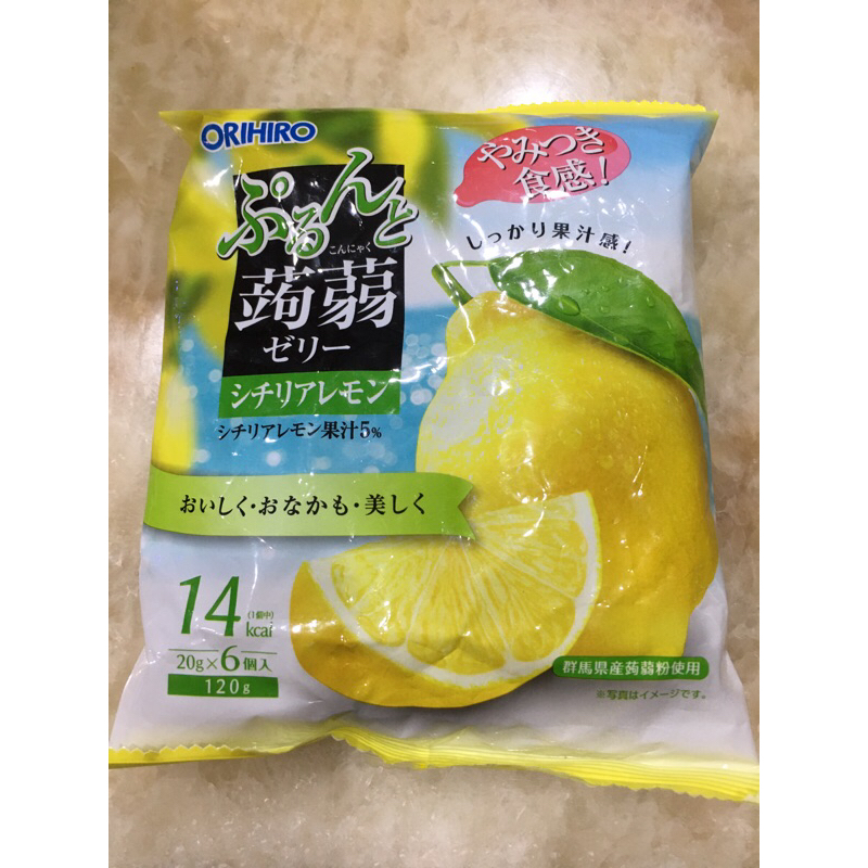 日本 ORIHIRO 蒟蒻果凍 低卡果凍-檸檬6入/包