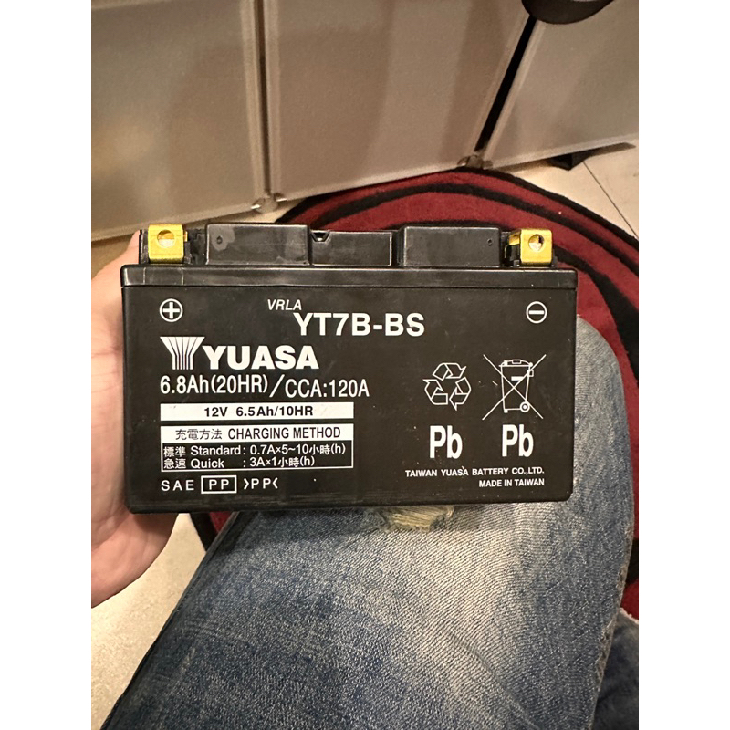 湯淺YUASA YT7B-BS 7號電池/新車拆下/機車電瓶/勁戰/AUGUR/Force2.0