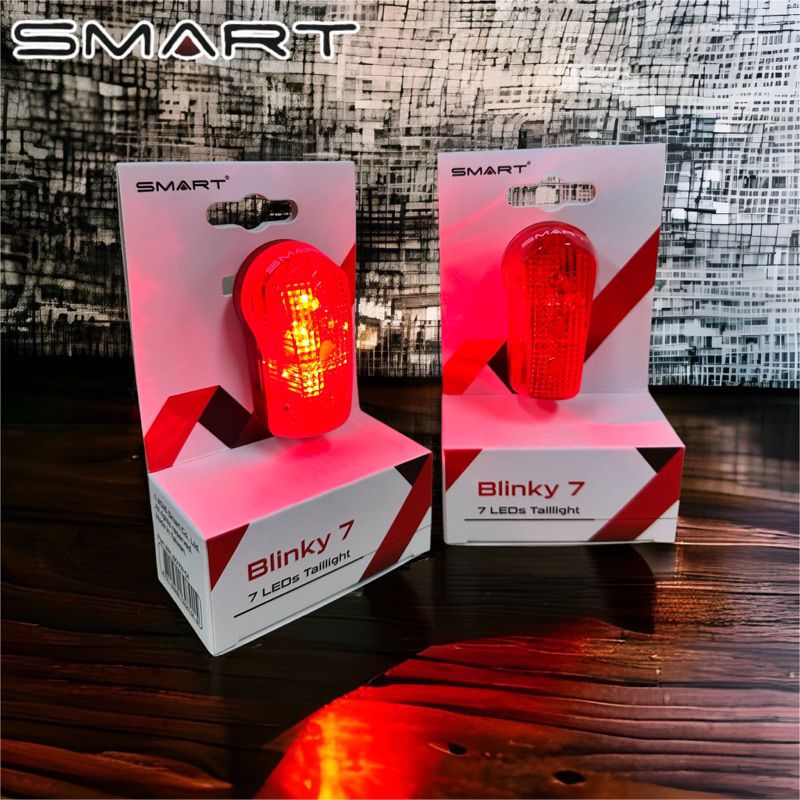 尚玲瓏百貨  臺灣SMART 直立型Blinky 7LED尾燈,廣角320度 超省電燈附大小座電池