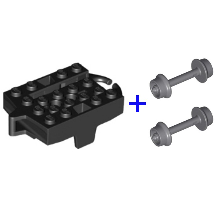 正版樂高LEGO零件(全新)-26021雲霄飛車加24869輪子 黑色