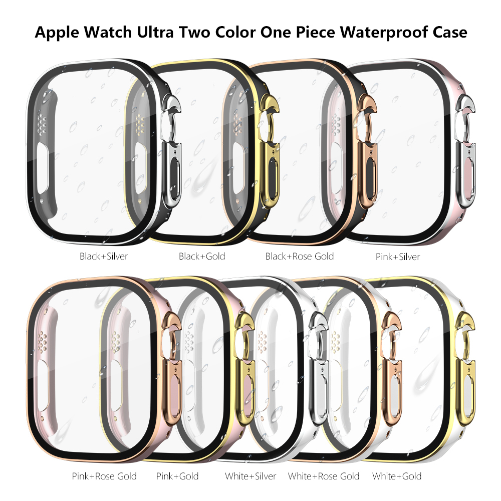 手錶殼 保護殼 雙色電鍍一體Apple watch3 4 5 6 se 38 40 41 42 45 49mm保護套
