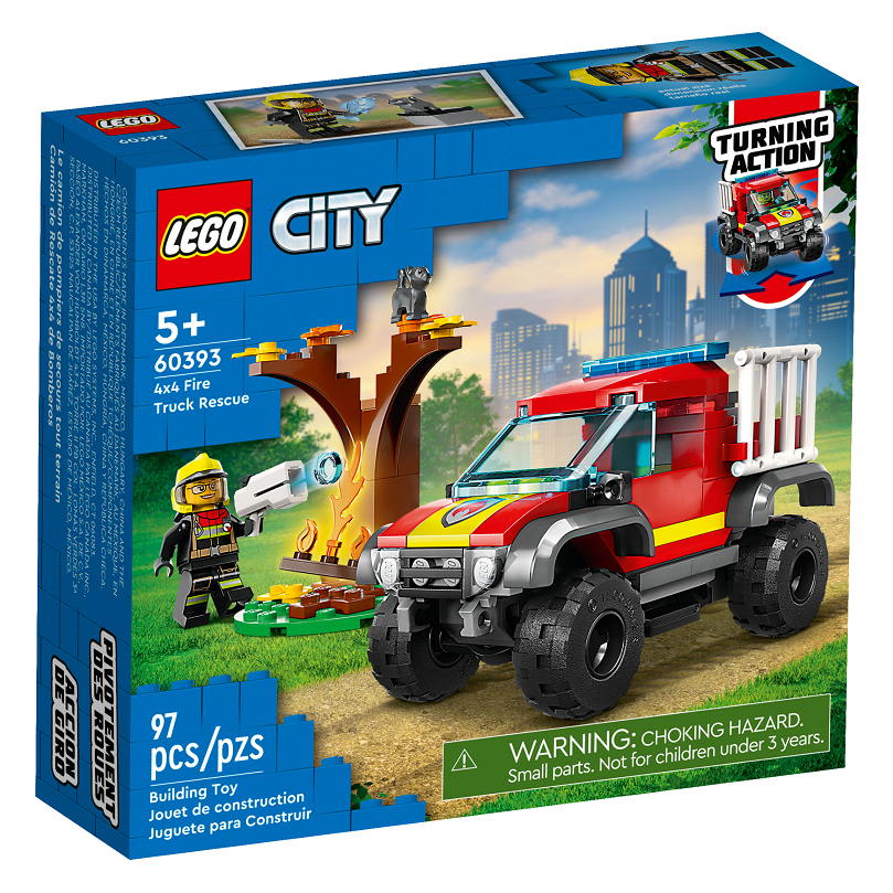 【宅媽科學玩具】LEGO 60393 4x4 消防車救援