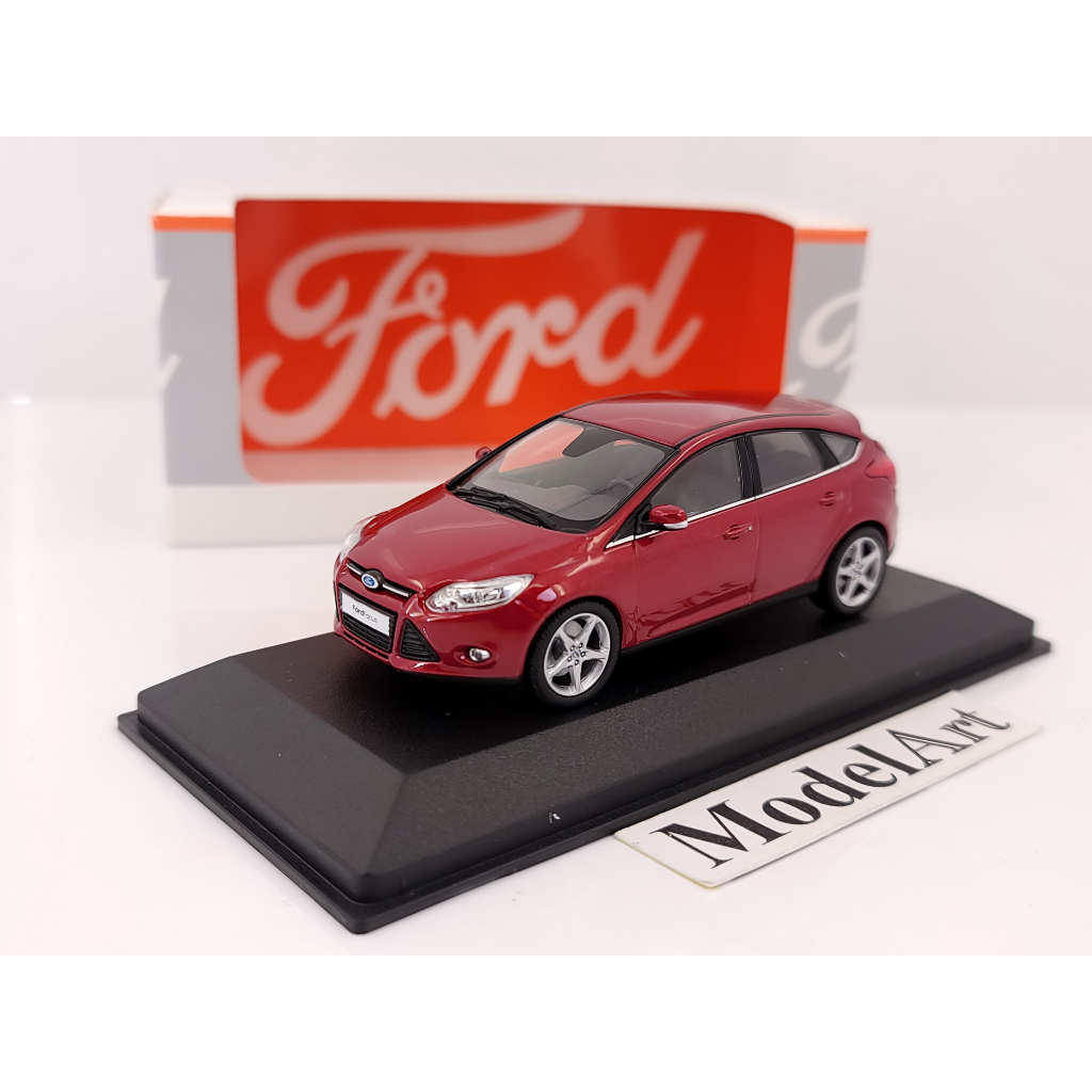 【模型車藝】1/43 福特原廠精品 Minichamps Ford Focus Mk.3 2011五門掀背 紅