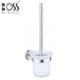 《BOSS》304不鏽鋼 霧面刷線 馬桶刷架 21009 毛絲面 304不銹鋼 附馬桶刷 玻璃桶身可取出清洗 臺灣製造