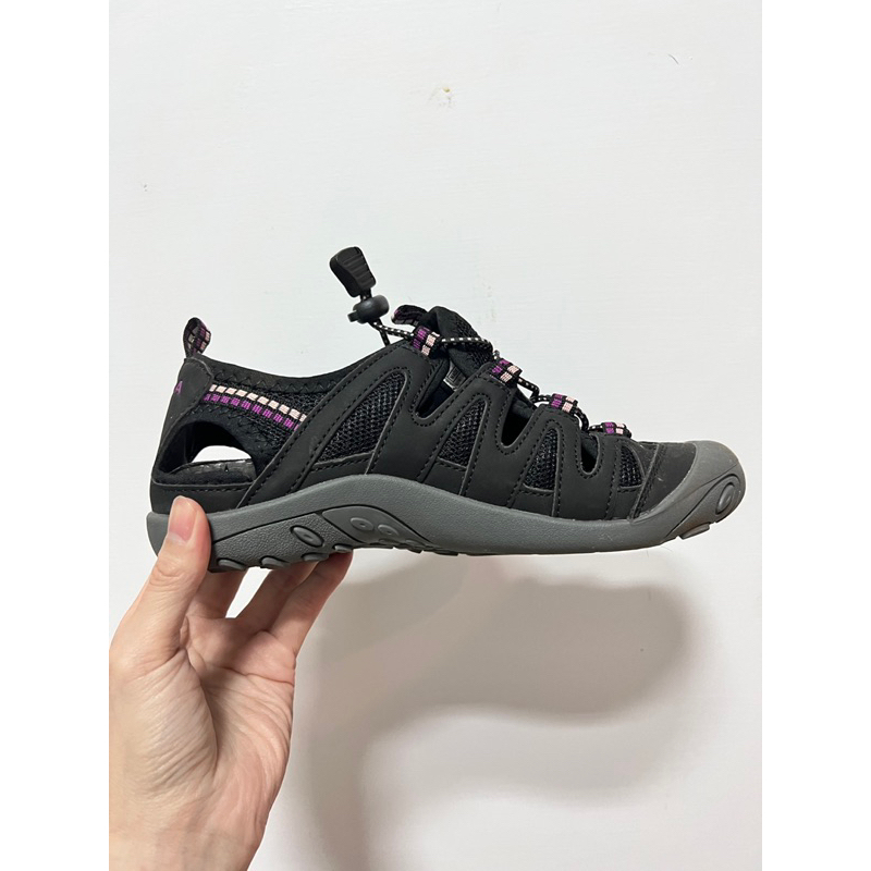 二手黑紫造型涼鞋 登山鞋