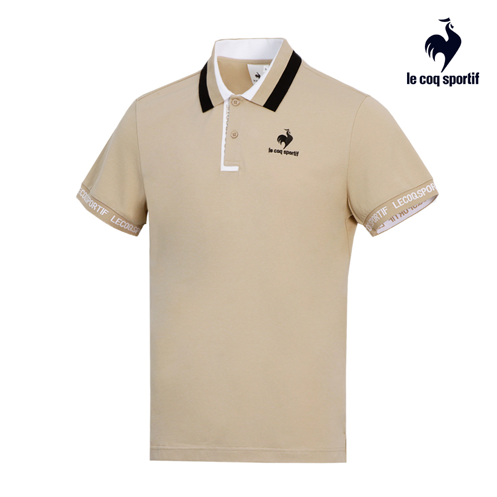 【LE COQ SPORTIF 法國公雞】短袖POLO衫-男款-米卡其色-LWR21341