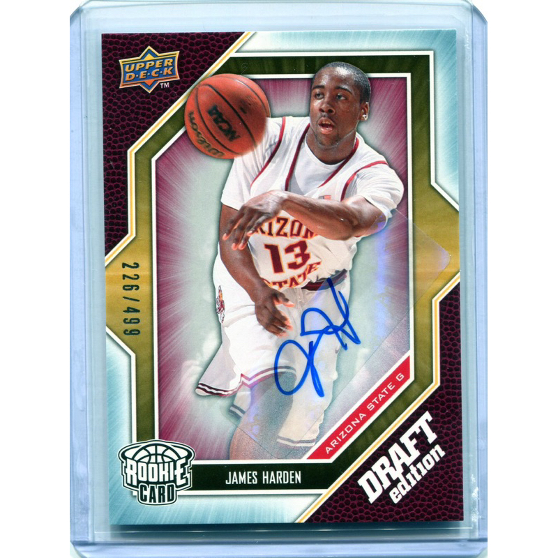 [球員卡] James Harden Upper Deck Draft RC #/499 AUTO 得分王 新人親筆簽名