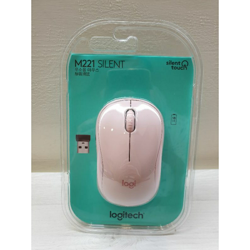 Logitech M221 靜音滑鼠（粉）