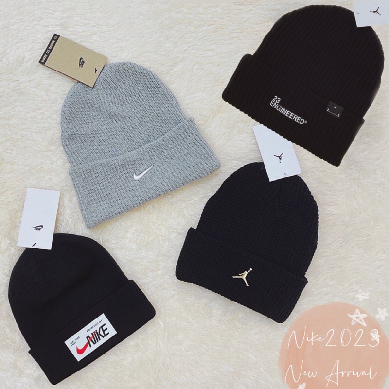 MythMaker NIKE BEANIE 毛帽 FD6640-010 黑色 男女款 LOGO JORDAN 灰色 白色