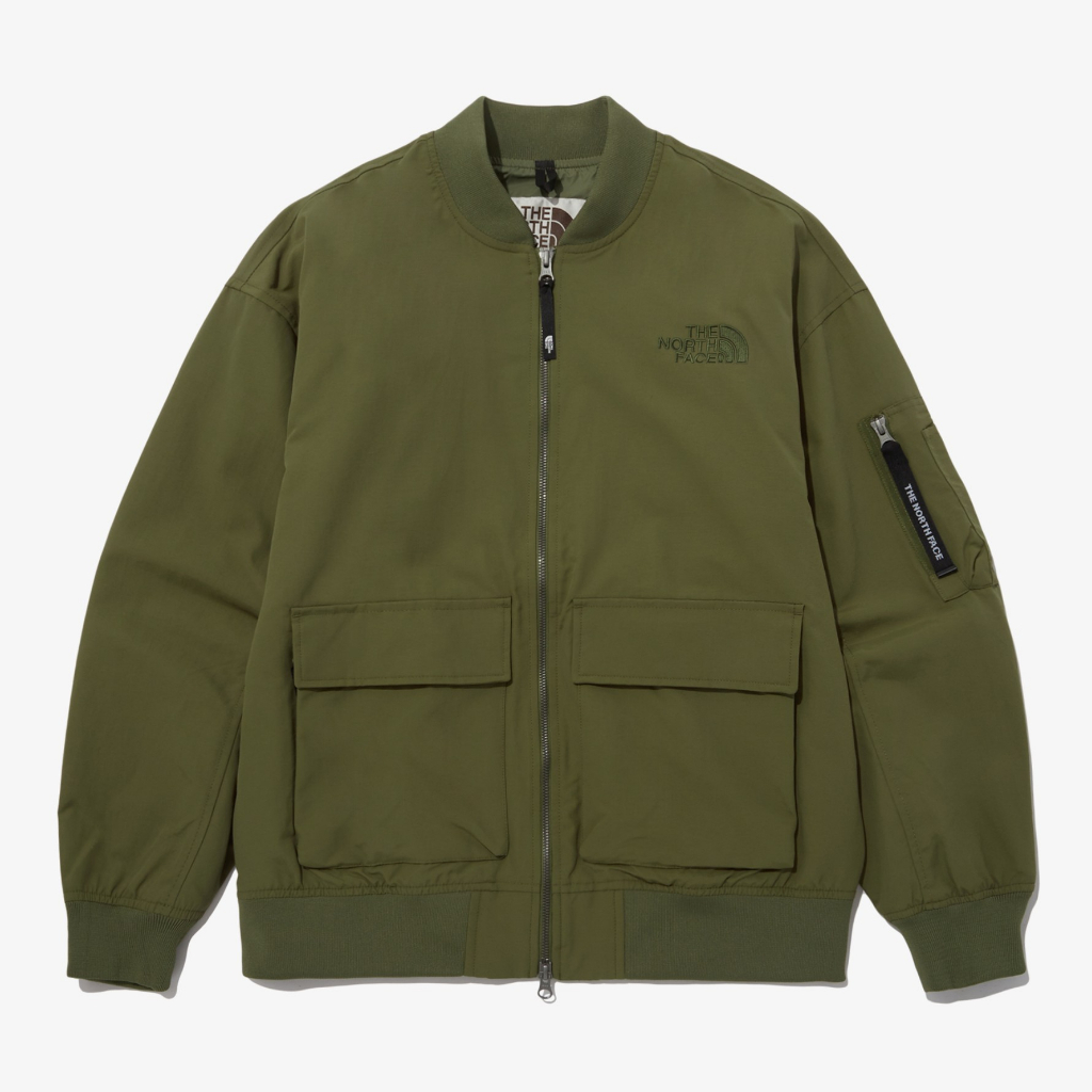 【吉米.tw】韓國代購 THE NORTH FACE 白標 NEILTON BOMBER 飛行外套 軍綠 FEB