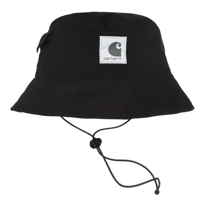 二手/CARHARTT WIP OUTDOOR 抽繩防風/防潑水漁夫帽L/XL（黑色反光）
