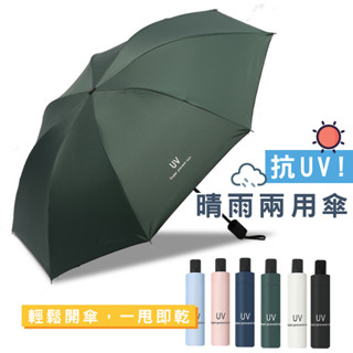 現貨【DA148】兩用晴雨傘 口袋傘 傘 雨傘 扁傘 遮陽傘 抗UV 防曬傘 折疊傘 摺疊傘 黑膠自動傘 自動傘 晴雨傘