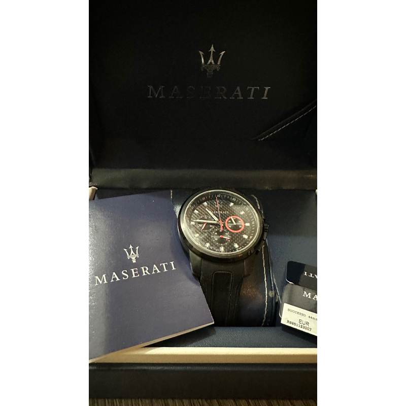 瑪莎拉蒂 Maserati 經典三眼防水男錶 日期 碼表