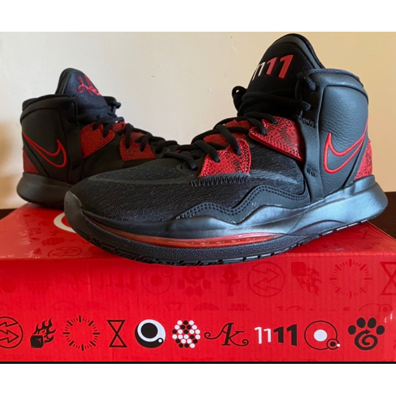 NIKE KYRIE 8 INFINITY EP 黑紅蛇紋籃球鞋US9.5