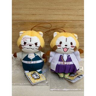[全新] 日本 景品 Furyu 鬼滅×小浣熊 拉斯卡爾 聯名玩偶 吊飾