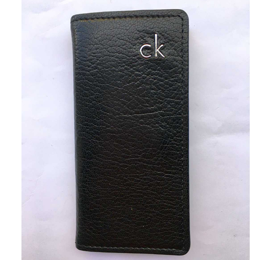 【歐洲CK正品】【全新現貨】【鑰匙圈包】 Calvin Klein LOGO鐵牌,印度山羊皮鑰匙圈包,可放6個鑰匙.