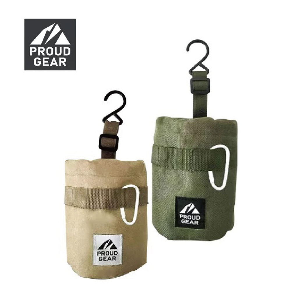 DIONE森活露營置物杯袋-軍綠 卡其色 戰術掛帶設計 露營用品