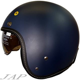 瑞獅 zeus zs-388a 388a 素色 啞光藍 復古帽 半罩 安全帽 超輕量化 內襯全可拆 內鏡片《遠古騎士》
