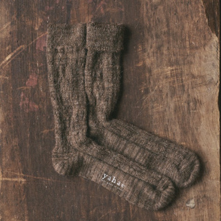 yahae日本奈良Alpaca Pile Socks 02.Brown襪子