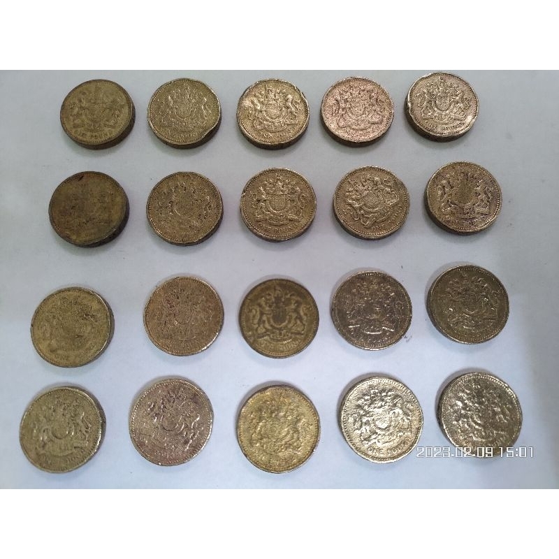英國 英鎊 女王 硬幣 1英鎊 已退市 稀有 集幣 收集 外國錢幣