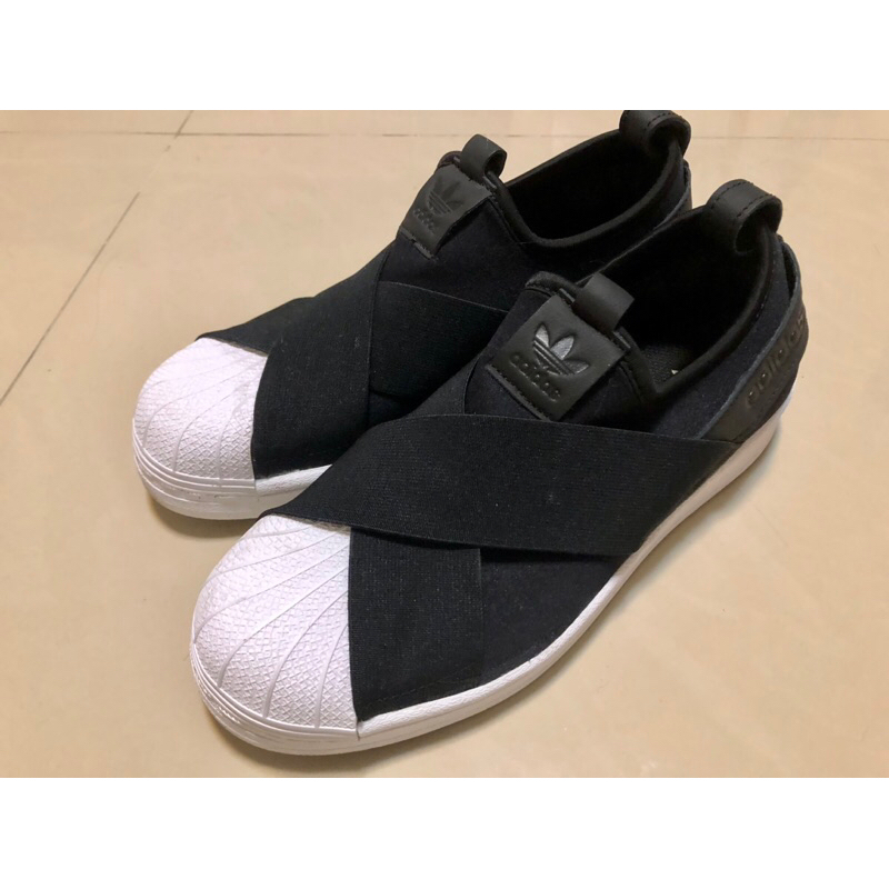 ADIDAS SUPERSTAR SLIP ON休閒鞋-FW7051免鞋帶