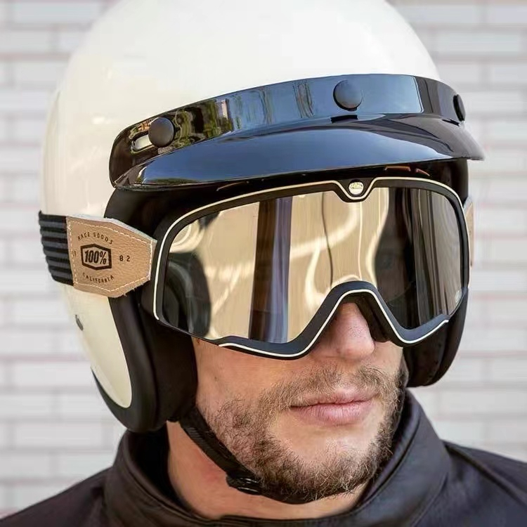美國100％哈雷摩托車復古風鏡 護目鏡 近視眼鏡也可兼容 防風鏡 機車風鏡