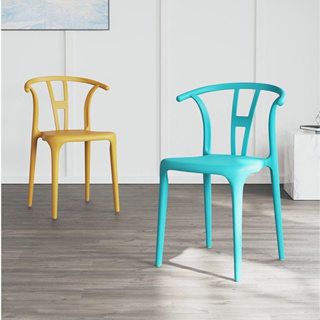 北歐塑膠椅子家用加厚臥室書桌凳子靠背客廳大人簡約現代塑膠餐椅