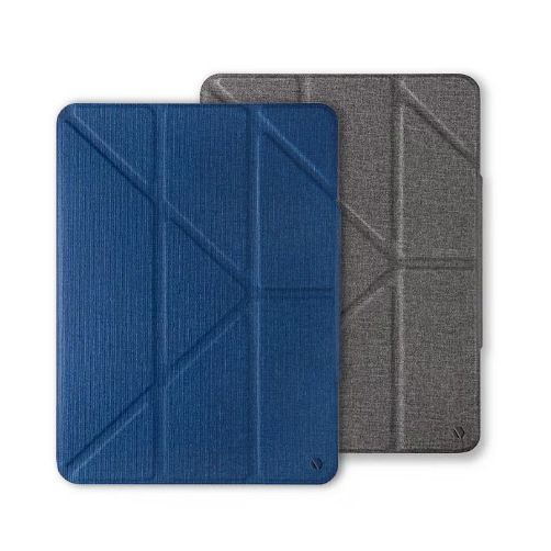 運費我來出!可議價/JTLEGEND iPad 10th 2022 AMOS 10.9吋 多角度摺疊布紋皮套-海軍藍