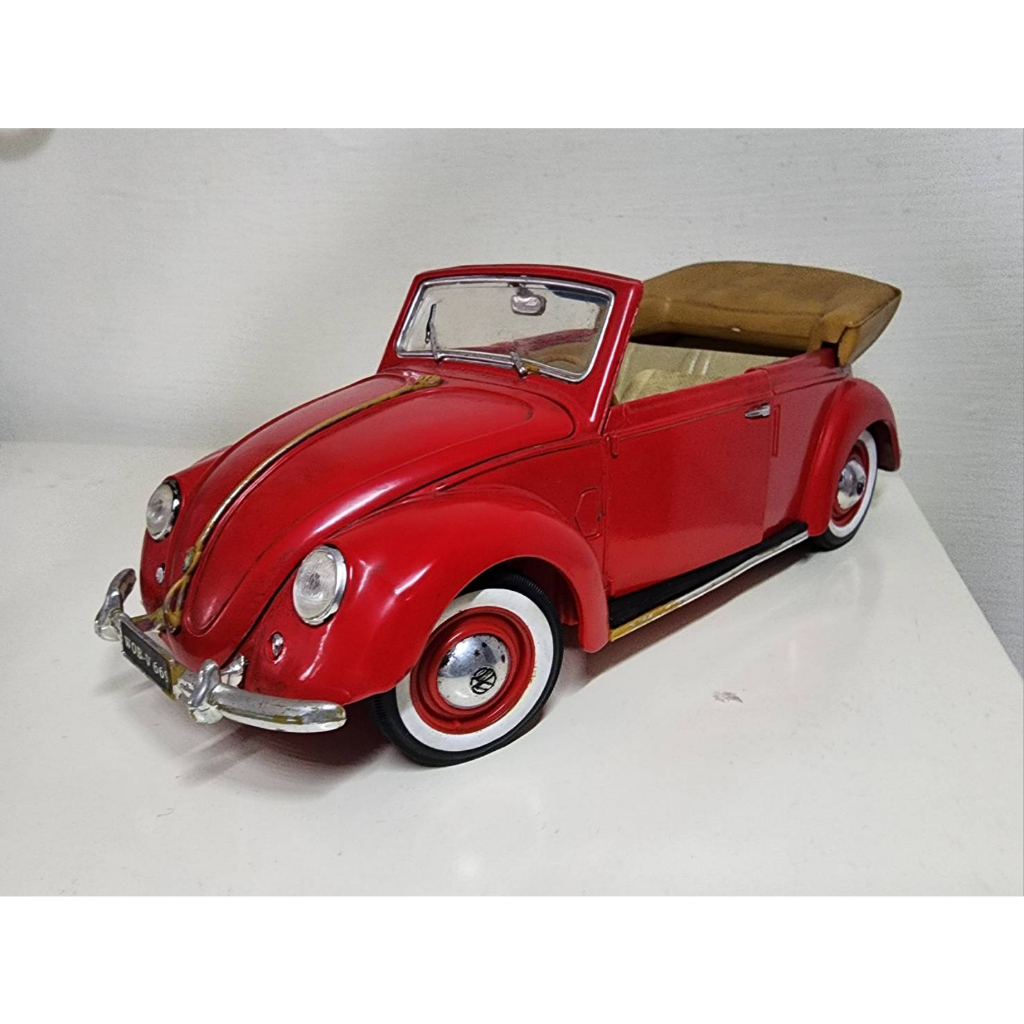 1/18 1955 Volkswagen Kafer-Beetle復古敞篷金龜車福斯大眾賀比