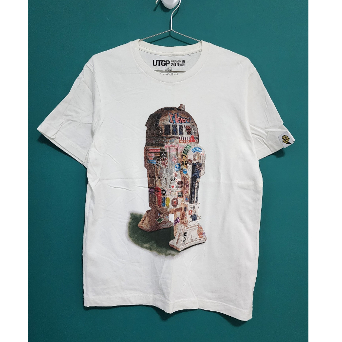 UNIQLO × Star Wars 星際大戰 白色 R2-D2 修身 短袖 上衣 T恤 T-shirt Tee