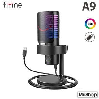 FIFINE｜快速出貨🔥 A9 USB RGB 專業級 電容式麥克風 全指向 心型指向 雙指向 直播 遊戲 麥克風