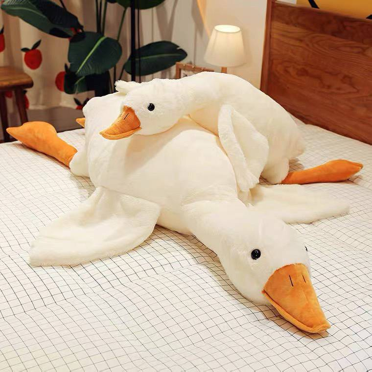 160cm  大鵝娃娃  抱枕娃娃 鴨子玩偶 可愛娃娃 趴睡大白鵝抱枕 交換禮物 鴨鴨抱枕