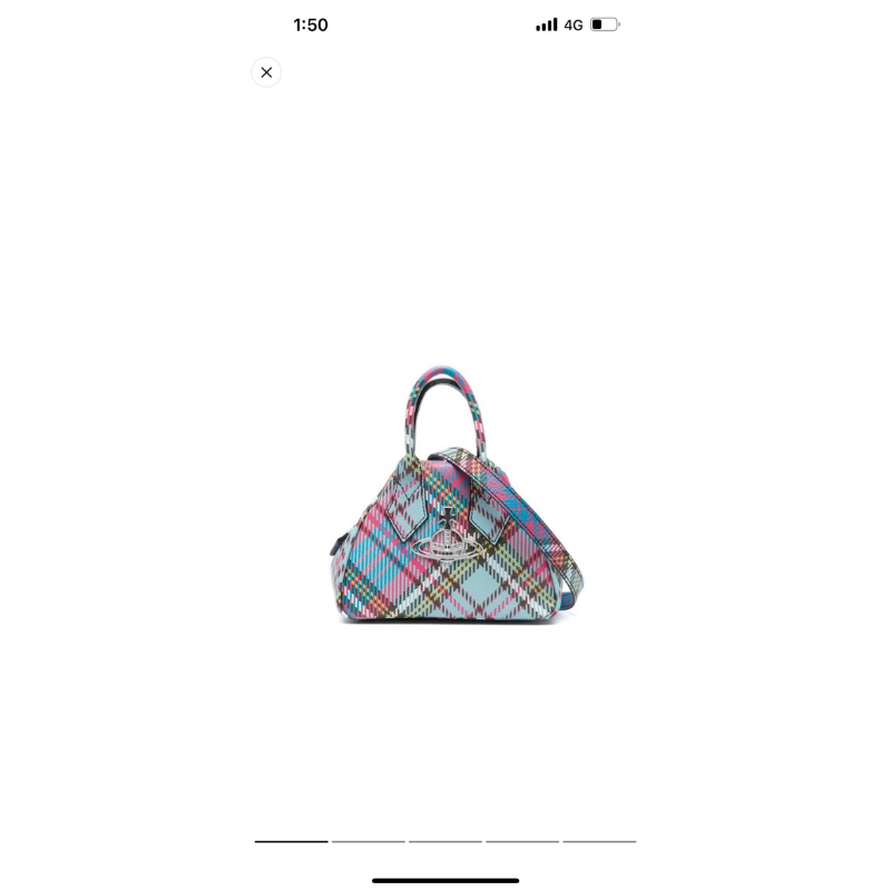 代購 正品 Vivienne westwood Yasmine 格紋mini bag 迷你包